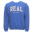 REAL Block Letters Applique Crew Sweatshirt-Peri