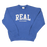 REAL Block Letters Applique Crew Sweatshirt-Peri