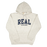 REAL Block Letters Applique Hooded Sweatshirt-Oatmeal