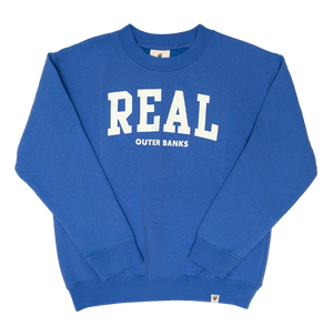 REAL Youth Block Letters Crew Sweatshirt-Peri