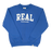 REAL Youth Block Letters Crew Sweatshirt-Peri