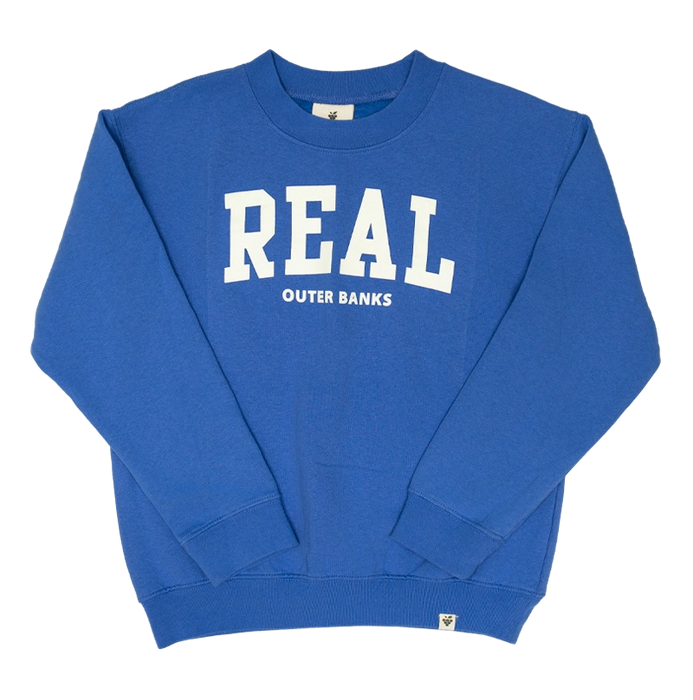 REAL Youth Block Letters Crew Sweatshirt-Peri