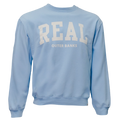 REAL Block Letters Crew Sweatshirt-Clear Sky
