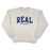 REAL Block Letters Crew Sweatshirt-Oatmeal