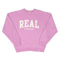 REAL Block Letters Crew Sweatshirt-Pastel Lavender