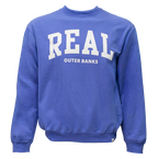 REAL Block Letters Crew Sweatshirt-Peri