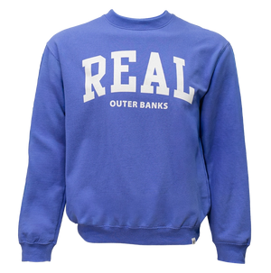 REAL Block Letters Crew Sweatshirt-Peri