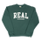REAL Block Letters Crew Sweatshirt-Willow