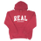 REAL Block Letters Hooded Sweatshirt-Crimson