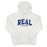 REAL Block Letters Hooded Sweatshirt-Oatmeal