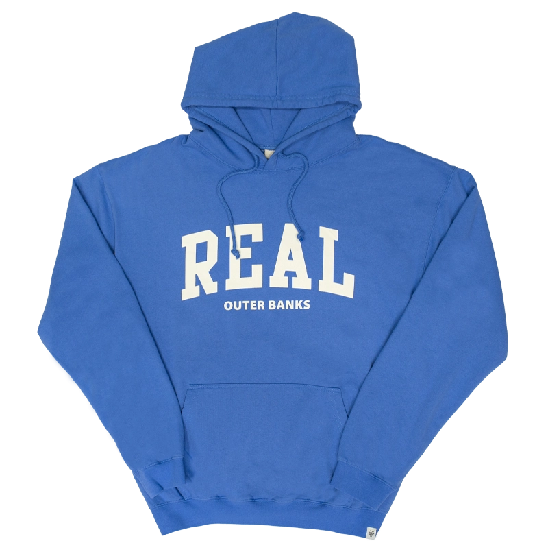 REAL Block Letters Hooded Sweatshirt-Peri