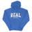 REAL Block Letters Hooded Sweatshirt-Peri