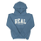 REAL Youth Block Letters Hooded Sweatshirt-Denim