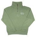 REAL Block Letters Quater Zip Sweatshirt-Willow
