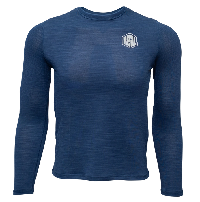 REAL Boys' Hybrid Rashguard-Heather Navy