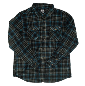 REAL Bruce Fleece Flannel L/S Shirt-Black