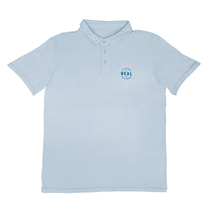 REAL Eagle Polo Shirt-Light Blue