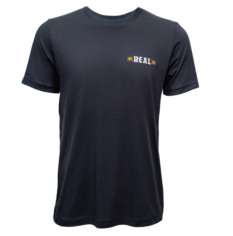 REAL Greetings from Paradise Tee-Dark Grey