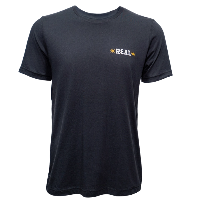 REAL Greetings from Paradise Tee-Dark Grey