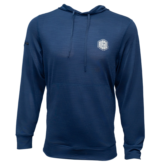 REAL Helm L/S Rashguard-Heather Navy