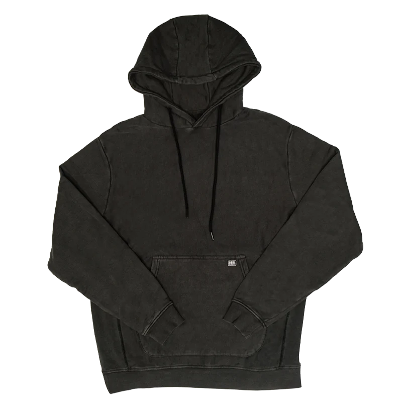 REAL Hev's Fleece Hooded Sweatshirt-Black