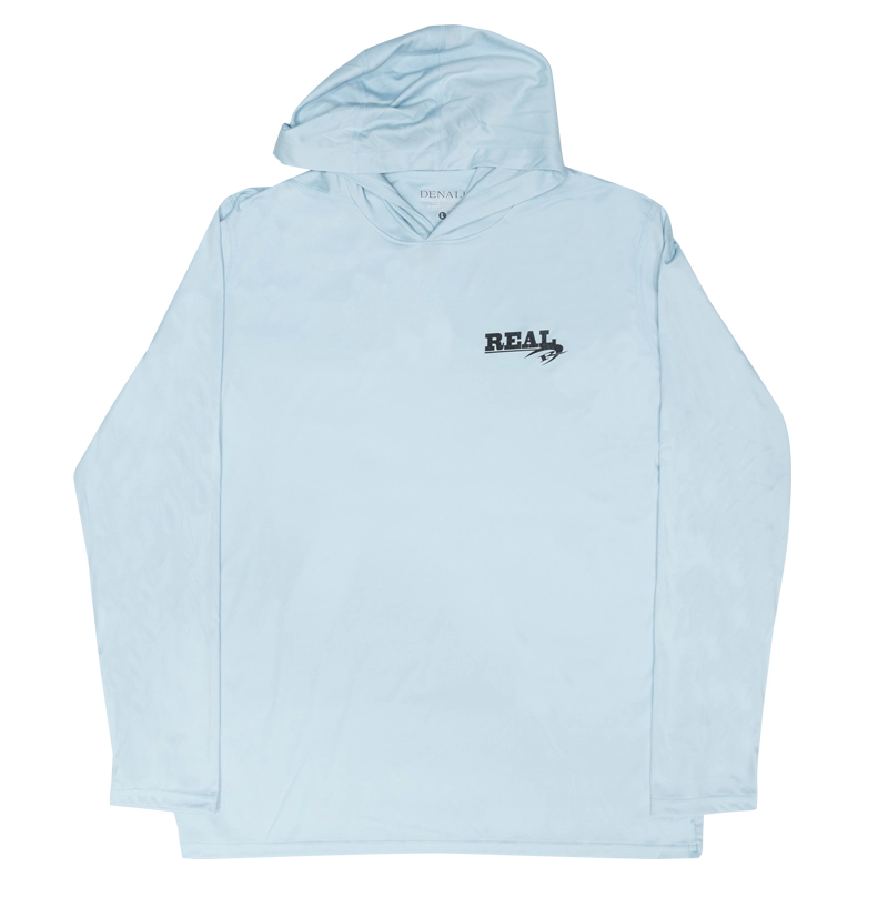 REAL L/S Hooded Sun Shirt-Bliss Blue
