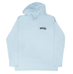 REAL L/S Hooded Sun Shirt-Bliss Blue