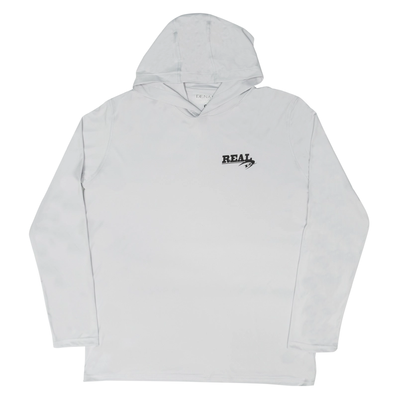 REAL L/S Hooded Sun Shirt-Light Grey