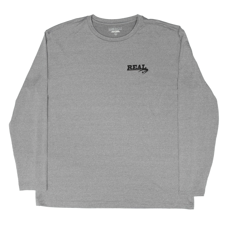 REAL L/S Sun Shirt-Heather Silver Grey
