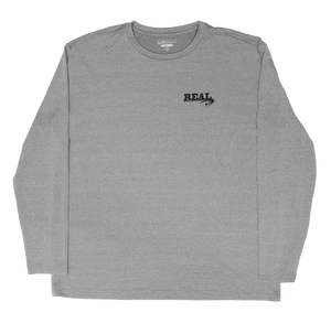 REAL L/S Sun Shirt-Heather Silver Grey
