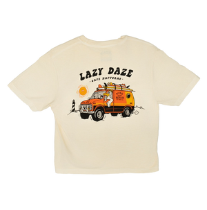 REAL Lazy Daze Crop Tee-Ivory