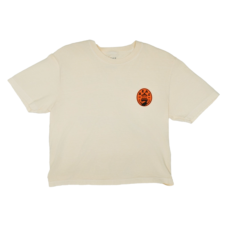 REAL Lazy Daze Crop Tee-Ivory