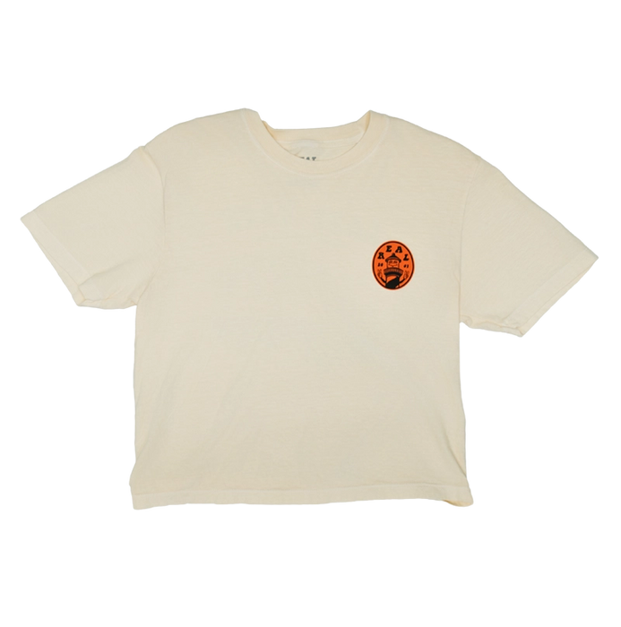 REAL Lazy Daze Crop Tee-Ivory