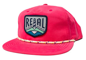 REAL Lighthouse Badge Hat-Hot Pink