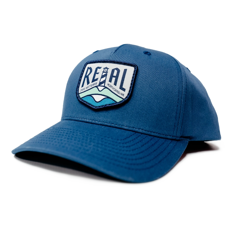 REAL Lighthouse Badge Hat-Light Navy — REAL Watersports