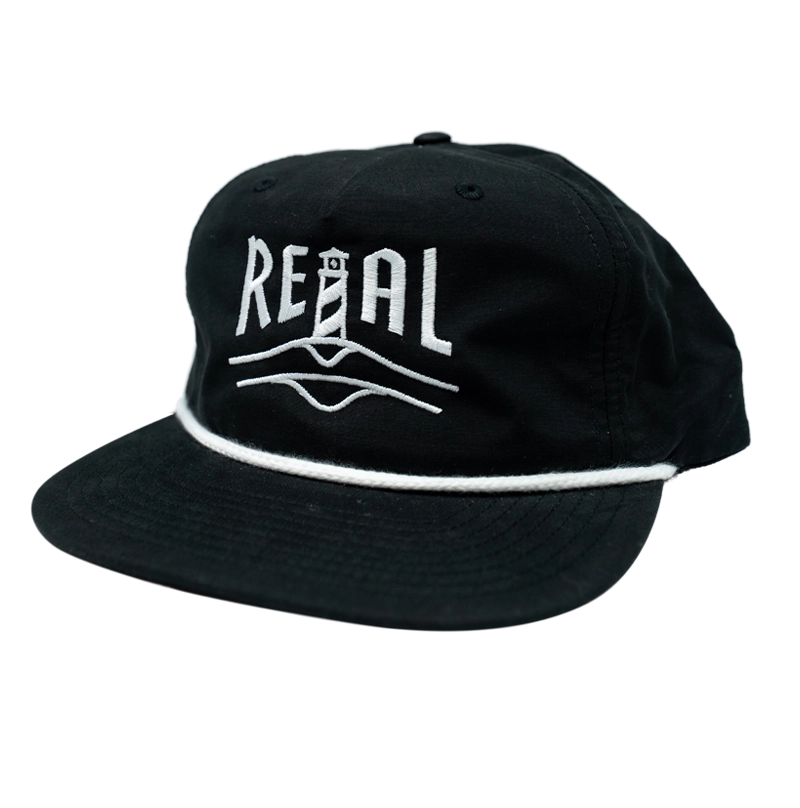 REAL Lighthouse Badge Gramps Hat-Black/White