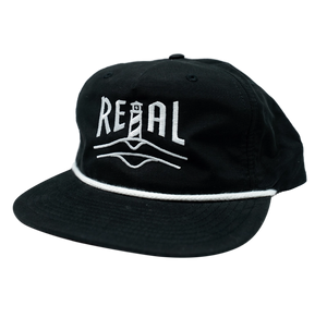 REAL Lighthouse Badge Gramps Hat-Black/White