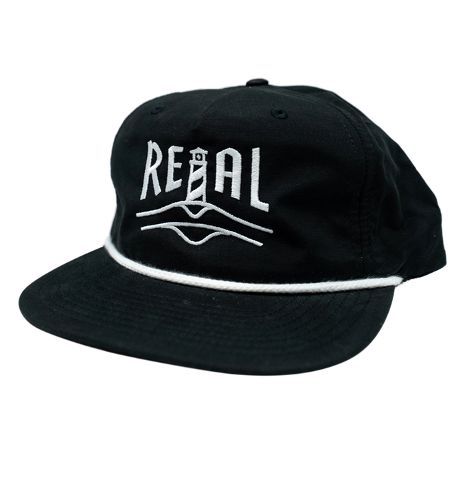 REAL Lighthouse Badge Gramps Hat-Black/White
