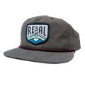 REAL Lighthouse Badge Hat-Charcoal/Burgundy