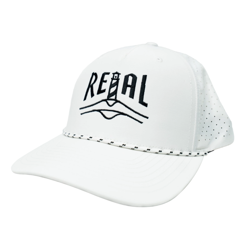 REAL Lighthouse Badge Performace Hat-White/White/Black