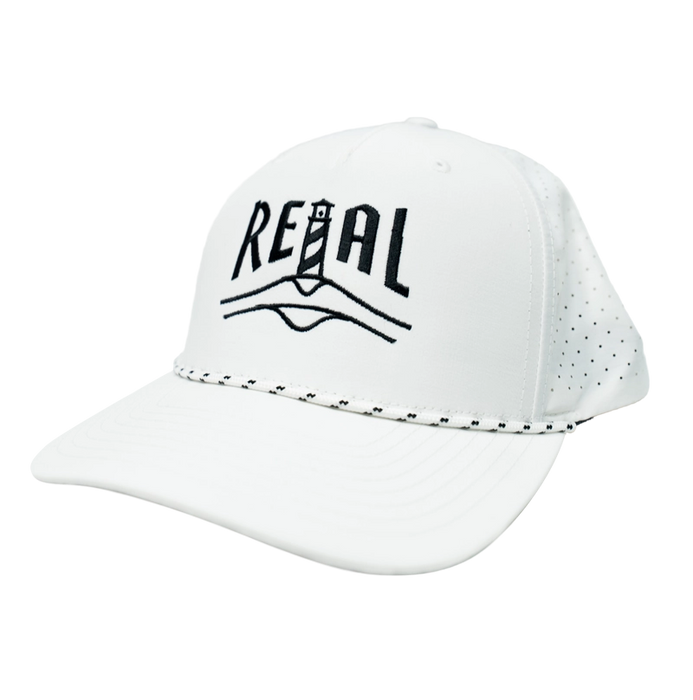 REAL Lighthouse Badge Performace Hat-White/White/Black