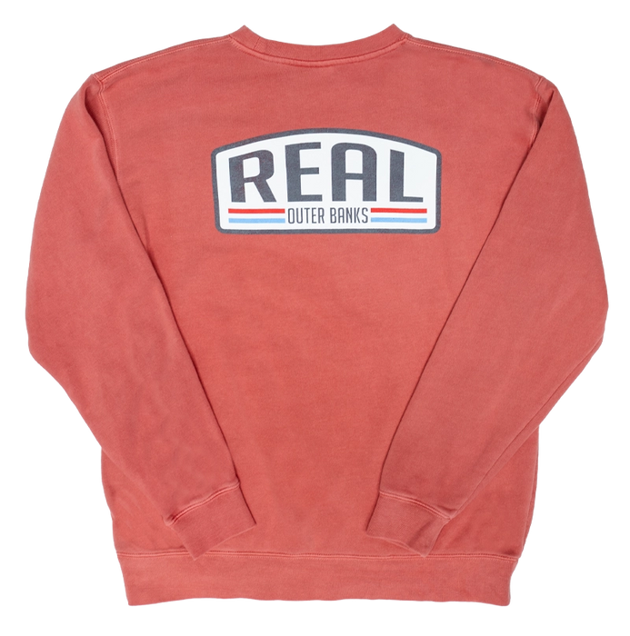 REAL Old Town Crest Crew Sweatshirt-Retro Red