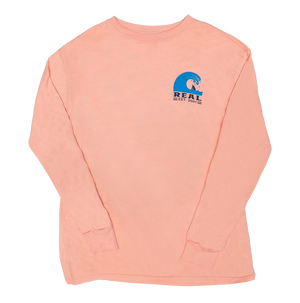 REAL On Repeat Waves L/S Tee-Dusty Coral