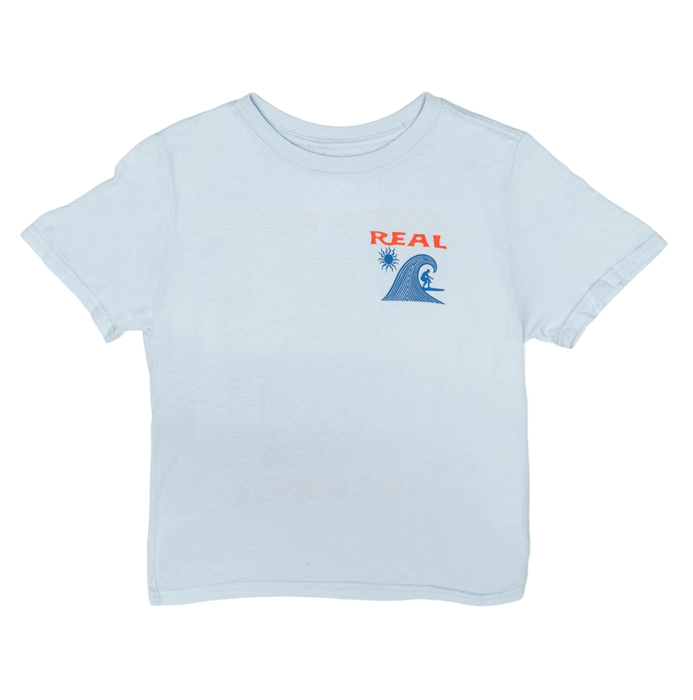 REAL Balanced Surf Crop Tee-Periwinkle