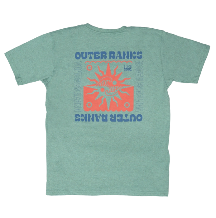 REAL Opposite Beach Tee-Eucalyptus Green