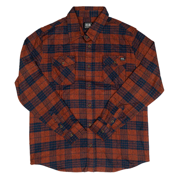 REAL Costello Flannel L/S Shirt-Navy