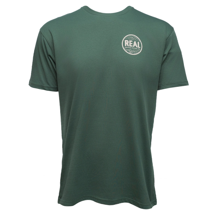 REAL Outer Banks Map Tee-Pine/3 Tone Pine Combo
