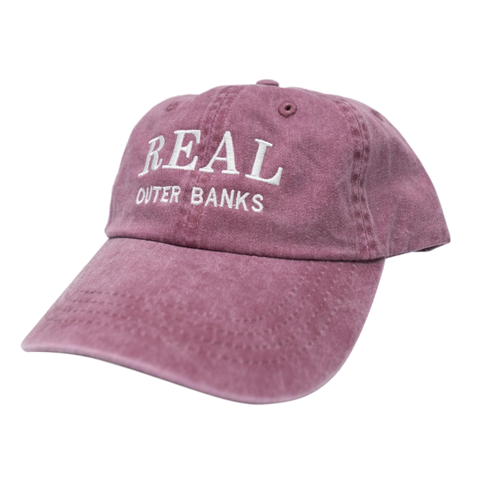 REAL Block Letters Embroidery Hat-Crimson
