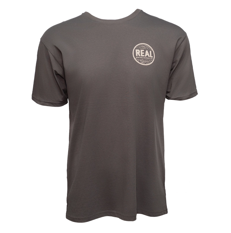 REAL Outer Banks Map Tee-Cool Gray/Desert Camo Combo