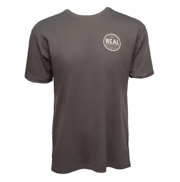 REAL Outer Banks Map Tee-Cool Gray/Desert Camo Combo